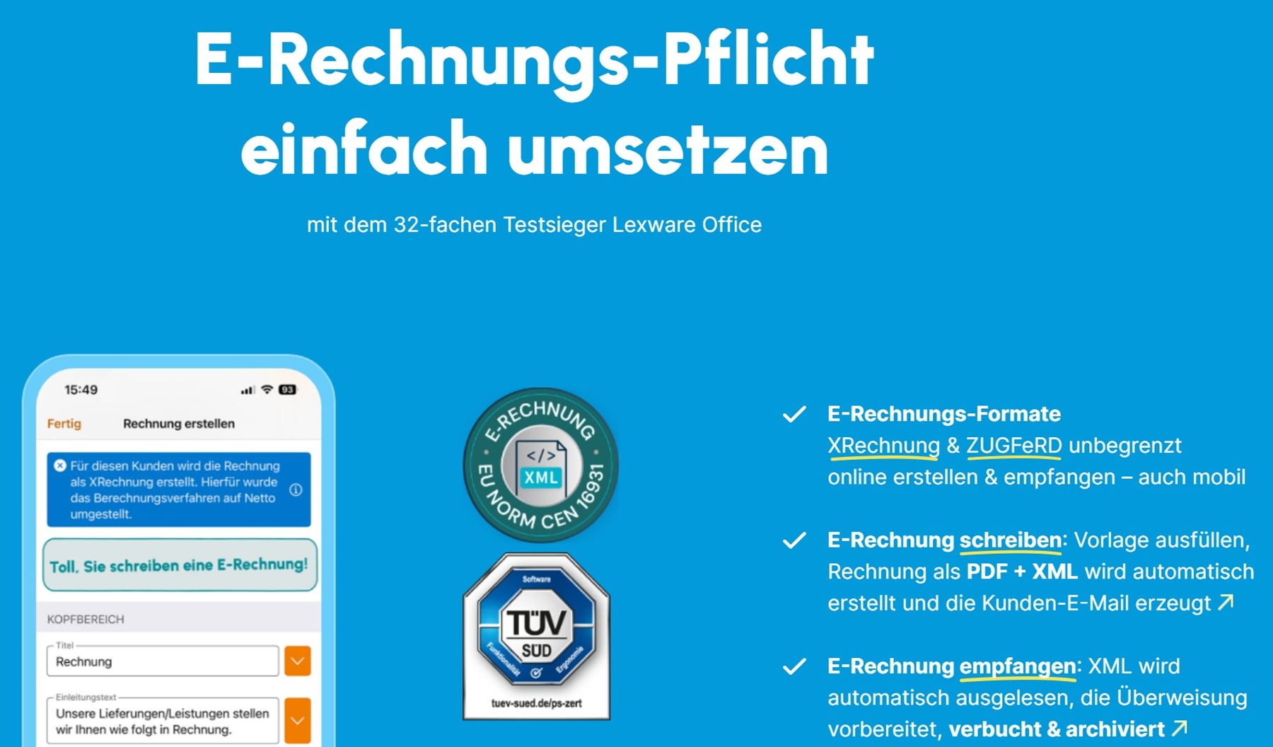 E-Rechnung Pflicht ab 2025