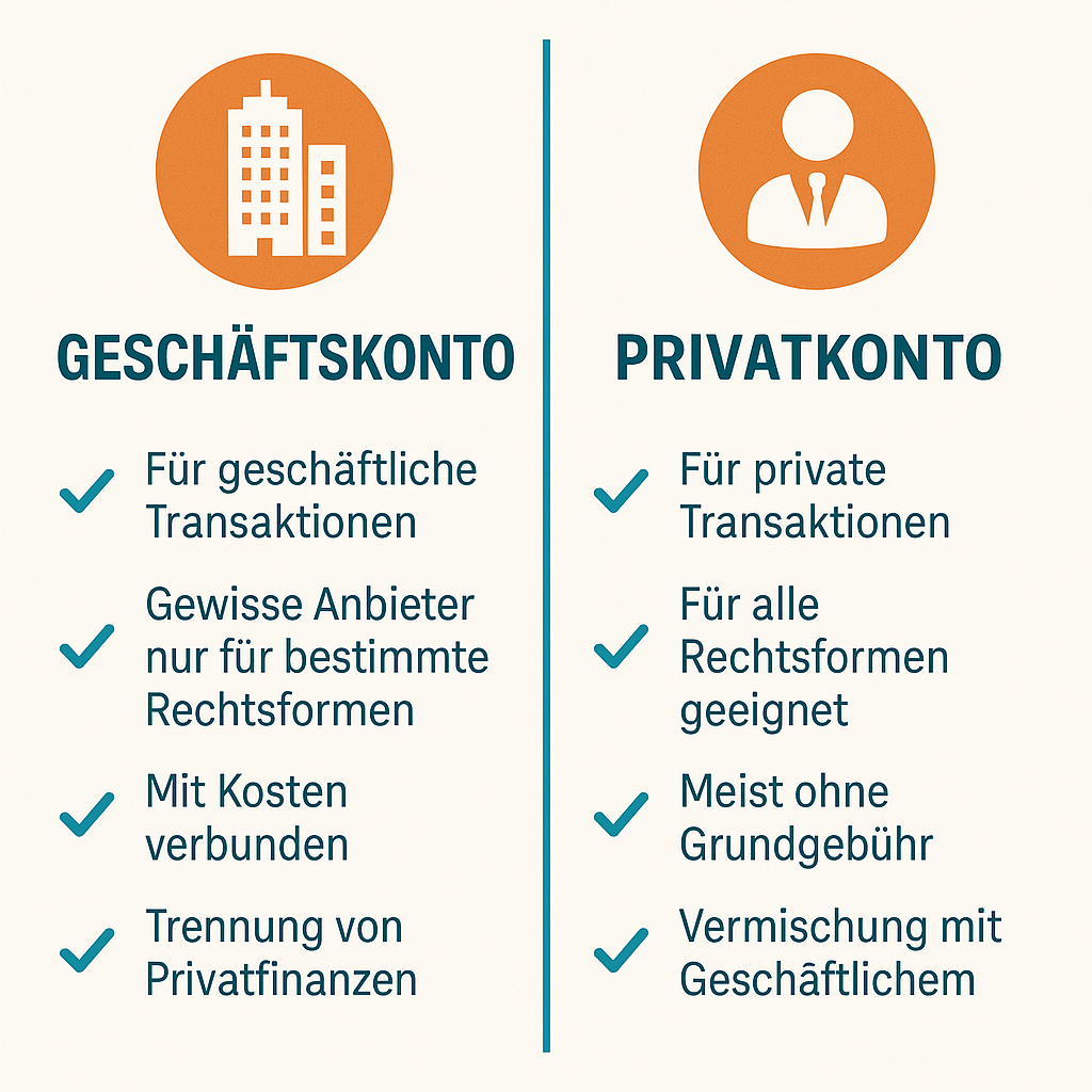 Privatkonto vs. Geschäftskonto